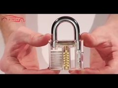 12pcs herramientas de cerrajería negras Selección de cerraduras Conjunto de práctica de selección de cerraduras transparentes Herramientas