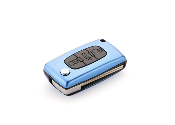 comprar Car Key Case Shell Aluminio Plegable Remote Shell Para Peugeot Azul Peugeot Concha de llave online manufacture