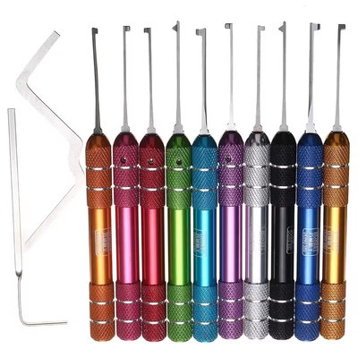comprar Cerrajero Kaba Cerradura recoge 12 en 1 Práctica Cerradura recoge herramientas de desbloqueo Conjunto de llaves Quitar herramientas Fabricación en línea