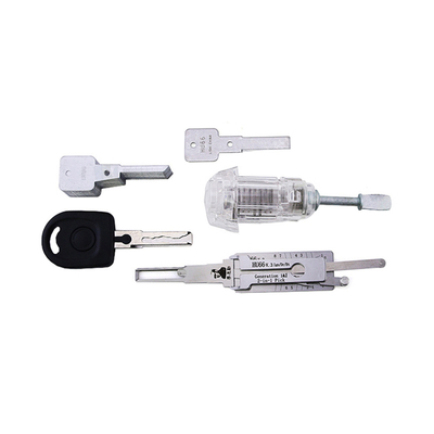comprar Cerradura de coche transparente para VW HU66 2 en 1 cerradureras Lishi Cerradura de puerta Fabricación en línea