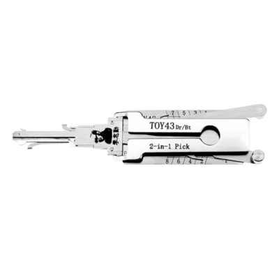 comprar Lishi Selector de cerraduras para coches Set TOY43 2-en-1 Selección de puerta de coche Selección de bloqueo Decodificador Desbloquear herramienta Fabricación en línea