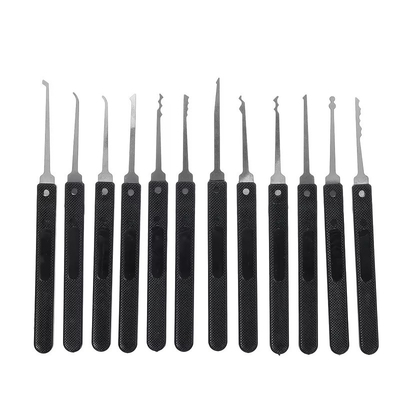 comprar Herramientas de cerrajería para principiantes Cerradura de práctica transparente para fines de aprendizaje,12 Pieces Of Black Locksmith Tools Fabricación en línea