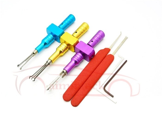 comprar Herramientas de cerrajería de oro de seis piezas con herramientas ajustables de recogida de cerraduras en forma de cruz Pesa 140 g Fabricación en línea