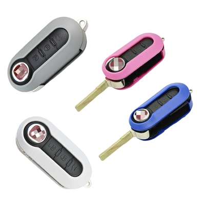 comprar Car Key Shell para F-iat 3 botones Flip Remote Key Shell Opciones de color personalizables Fabricación en línea