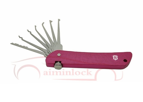comprar Haoshi herramientas de cerrajería plegables 7 en 1 conjunto de recogida de cerraduras herramientas de cerrajería (rosa) Fabricación en línea