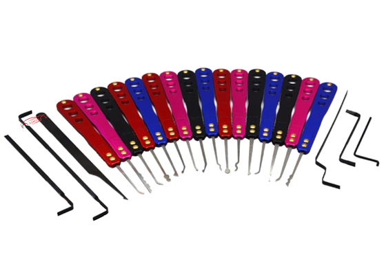comprar Juego de ganzúas coloridas 22 en 1 de aleación de aluminio con oxidación, kit de ganzúas automáticas, herramientas de cerrajería Fabricación en línea