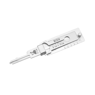 Lishi 2 en 1 Conjunto de herramientas de cerrajería R59 Decodificador Master Pick Lock Pick Herramientas de cerrajería Domésticas Herramientas de apertura Conjunto de México