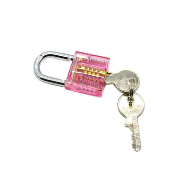 Mini-versión Transparente Rosa Cerradura práctica Herramientas de cerrajería