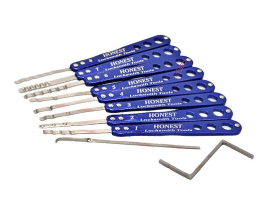 Juego de ganzúas para cajas fuertes, herramientas de cerrajería 8 en 2